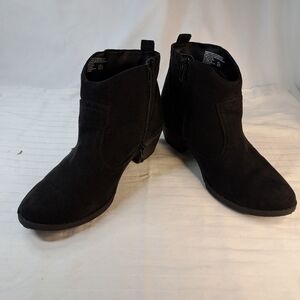 Wonder Nation Black Fringed Ankle Boots Kids Size 4